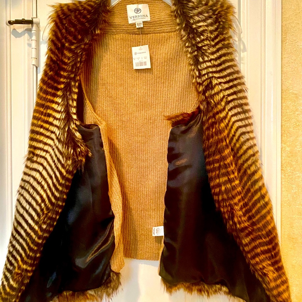 Faux Fur Animal Print Vest